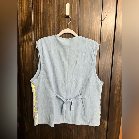 Vintage 1990s Women's Vest Cottage Core Napa Valley Lattice Patchwork-Size:L - Picture 11 of 13